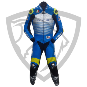 Suzuki Ecstar MotoGP Replica Leather Racing Suit - Blue/Silver/Yellow