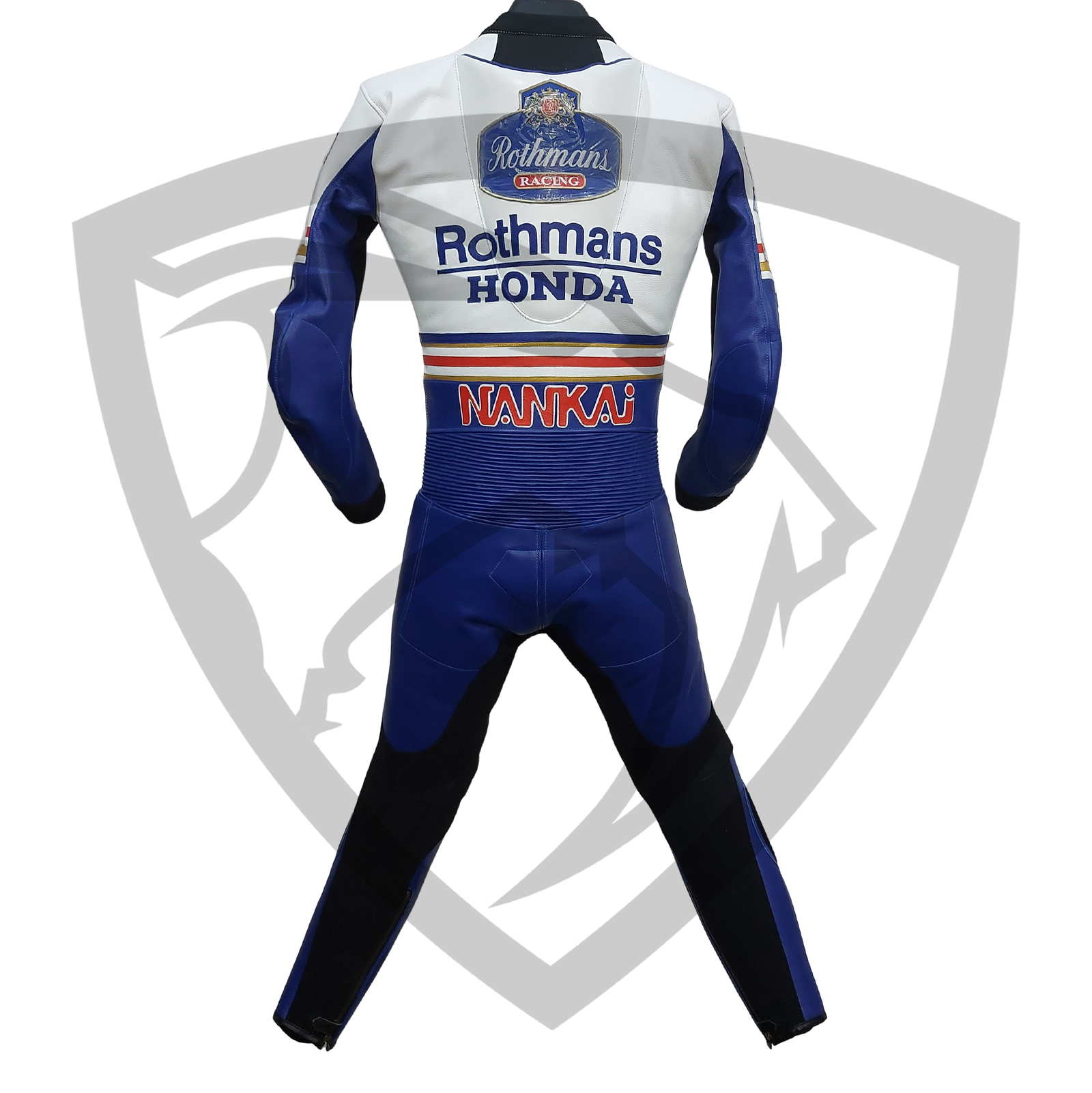 Rothmans Honda Vintage MotoGP Replica Leather Racing Suit - Image 2