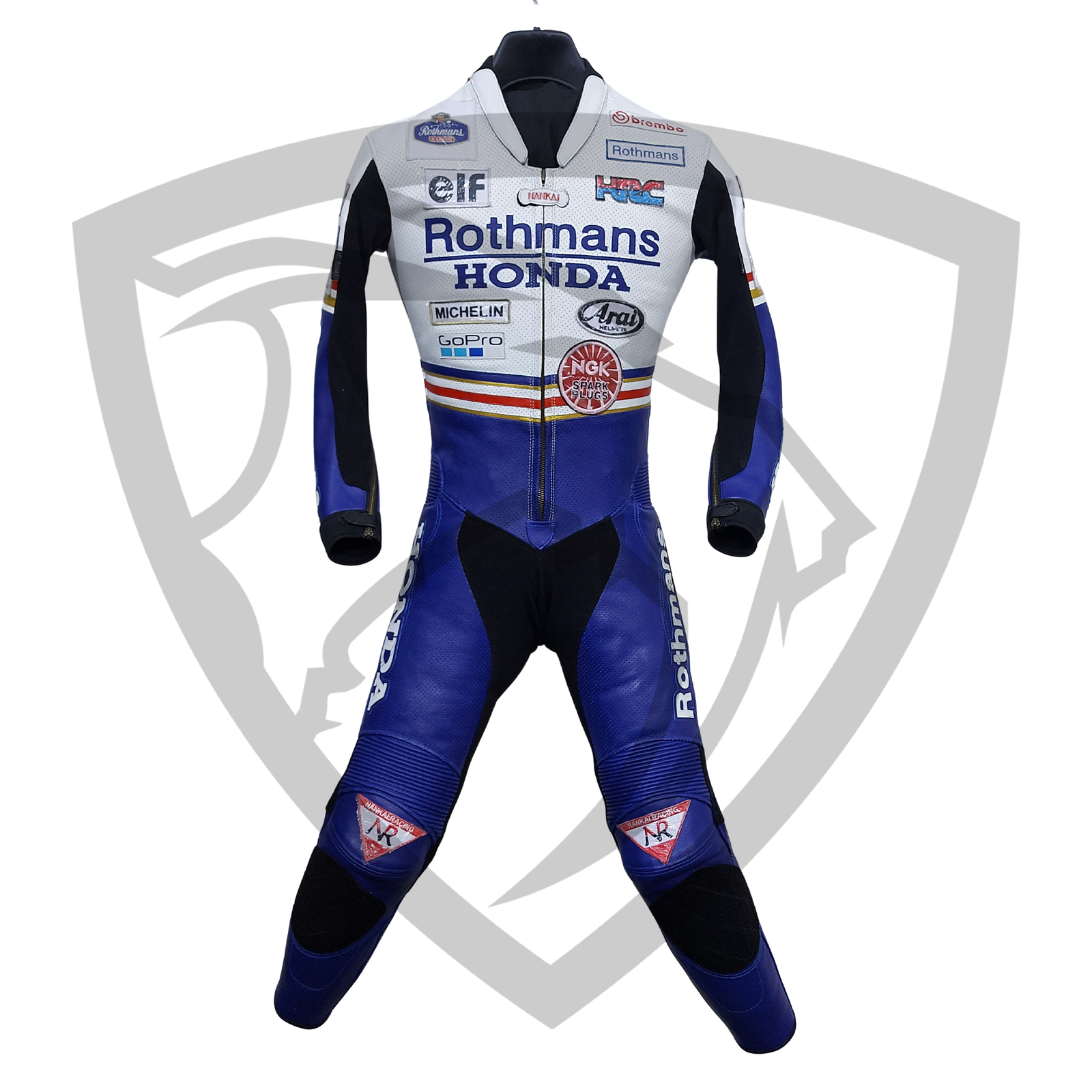 Rothmans Honda Vintage MotoGP Replica Leather Racing Suit